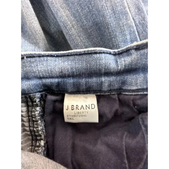 J Brand Liberty Womens Jrs  Skinny Jeans Med Wash Whiskering Size 27 - Picture 6 of 8